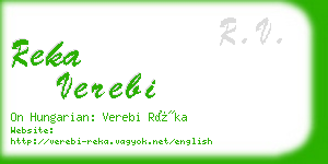 reka verebi business card